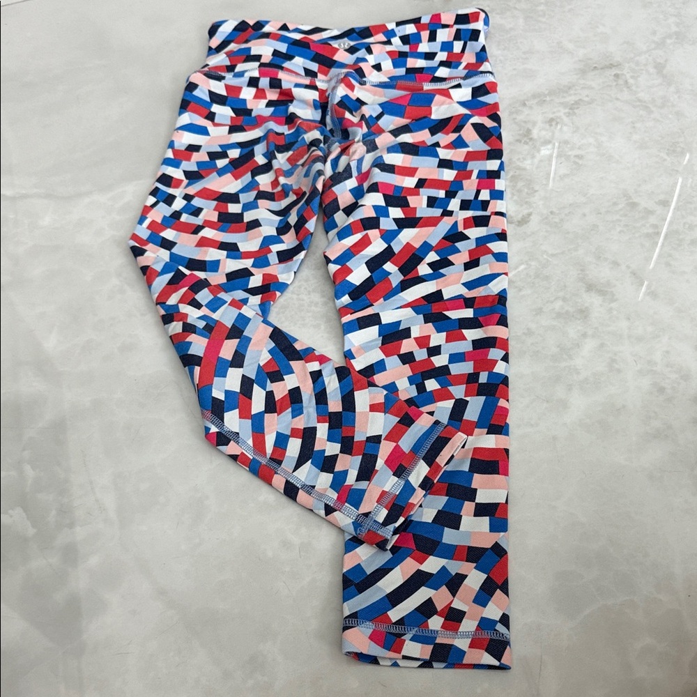 lululemon athletica Kids Colorful Patterned Leggings - Red, Blue, White